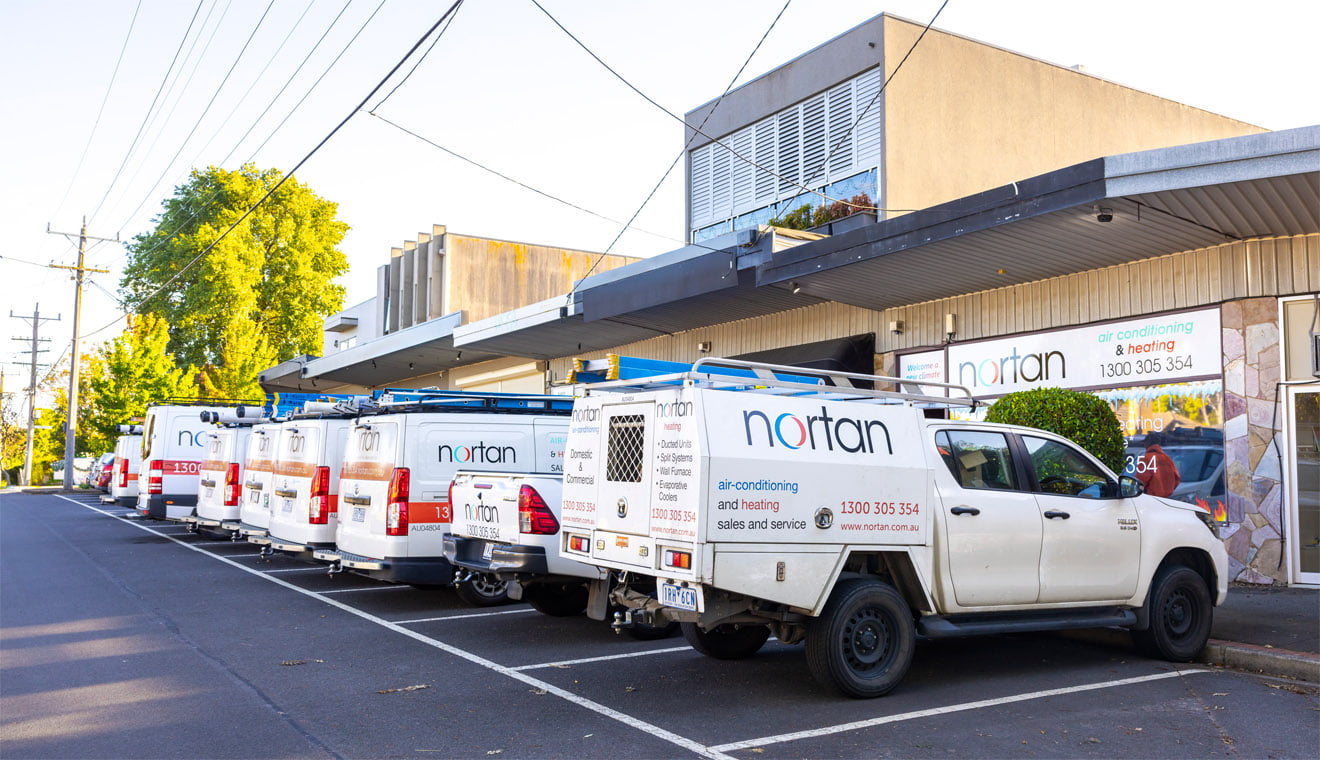 Nortan Air Conditioning and Heating vehicle fleet